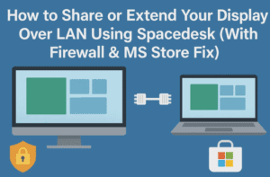 How to Share or Extend Your Display Over LAN Using Spacedesk (With Firewall & MS Store Fix)