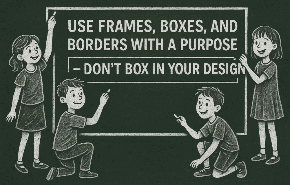 Use Frames, Boxes, and Borders with a Purpose – Don’t Box In Your Design