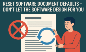 Reset Software Document Defaults – Don’t Let the Software Design for You