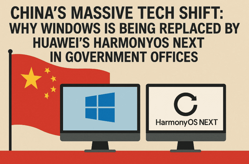 China’s Massive Tech Shift: Why Windows Is Being Replaced by Huawei’s HarmonyOS NEXT in Government Offices