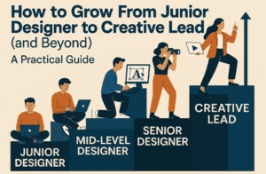 How to Grow From Junior Designer to Creative Lead (and Beyond): A Practical Graphic, Motion, Photo, and Content Pros