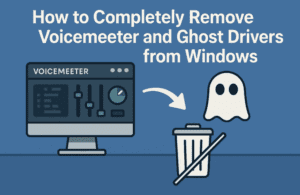 🧹 How to Completely Remove Voicemeeter and Ghost Drivers from Windows