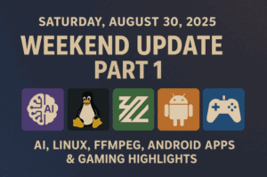 Saturday, August 30, 2025 - Weekend Update Part 1: AI, Linux, FFmpeg, Android Apps & Gaming Highlights