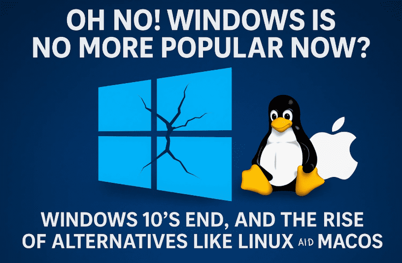 Oh No! Windows is no more Popular Now? Windows 10’s End, and the Rise of Alternatives Like Linux and macOS