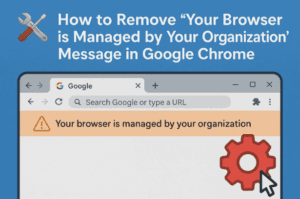 🛠️ How to Remove “Your Browser is Managed by Your Organization” Message in Google Chrome