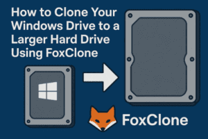🖥️ How to Clone Your Windows Drive to a Larger Hard Drive Using FoxClone