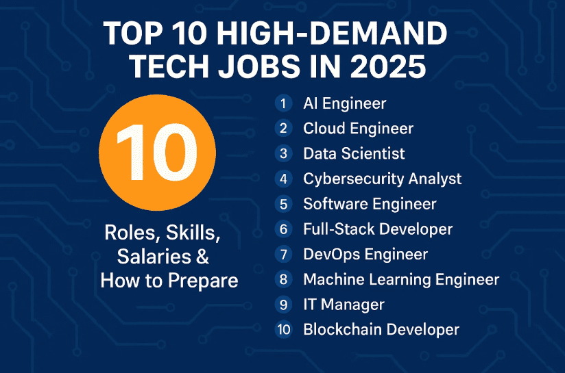 Top 10 High-Demand Tech Jobs in 2025: Roles, Skills, Salaries & How to Prepare