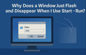 🖥️ Why Does a Window Just Flash and Disappear When I Use Start → Run?