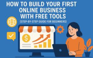 🌐 How to Build Your First Online Business with Free Tools (Step-by-Step Guide for Beginners)