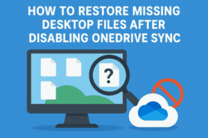 🖥️ How to Restore Missing Desktop Files After Disabling OneDrive Sync