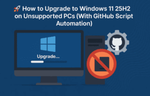 🚀 How to Upgrade to Windows 11 25H2 on Unsupported PCs (With GitHub Script Automation)
