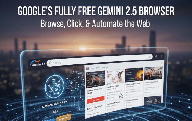 Google’s Fully Free Gemini 2.5 Browser That Can Browse, Click, and Automate the Web