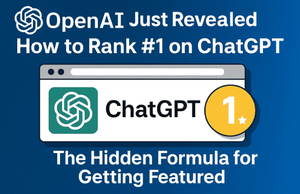 OpenAI Just Revealed How to Rank #1 on ChatGPT - The Hidden Formula for Getting Featured