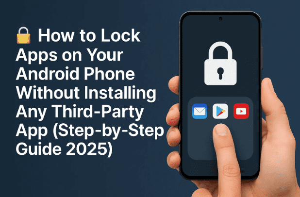 🔒 How to Lock Apps on Your Android Phone Without Installing Any Third-Party App (Step-by-Step Guide 2025)