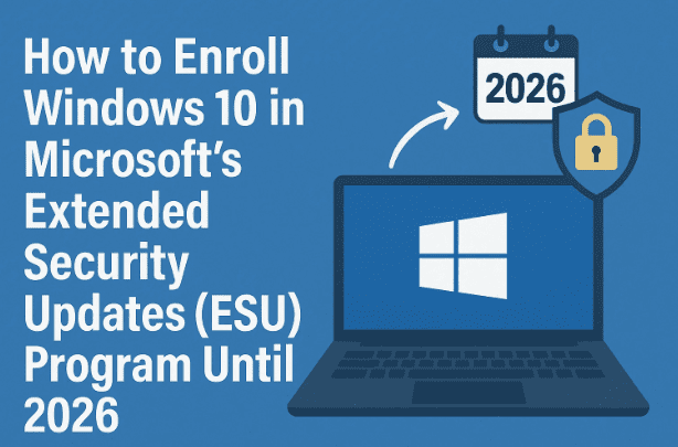 🔒 How to Enroll Windows 10 in Microsoft’s Extended Security Updates (ESU) Program Until 2026