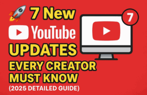🚀 7 New YouTube Updates Every Creator Must Know (2025 Detailed Guide)