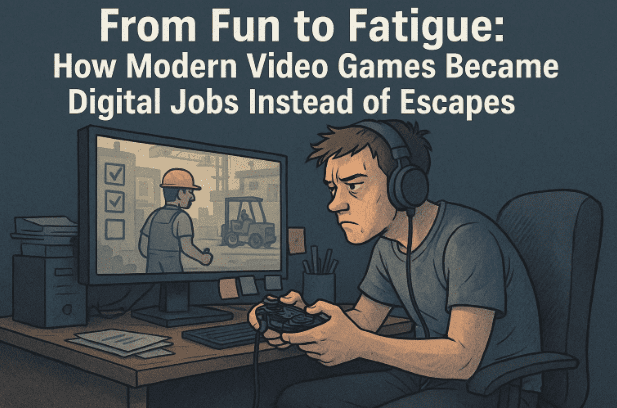 🎮 From Fun to Fatigue: How Modern Video Games Became Digital Jobs Instead of Escapes