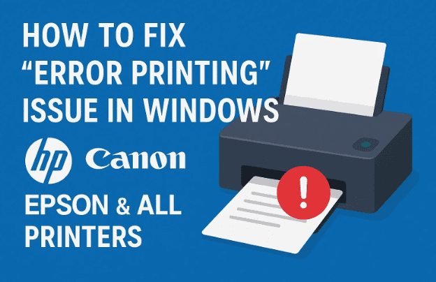 🖨️ How to Fix “Error Printing” Issue in Windows (HP, Canon, Epson & All Printers)