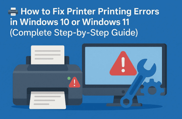 🖨️ How to Fix Printer Printing Errors in Windows 10 or Windows 11 (Complete Step-by-Step Guide)