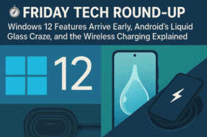 🧭 Friday Tech Round-Up: Windows 12 Features Arrive Early, Android’s Liquid Glass Craze, and the Wireless Charging Confusion Explained