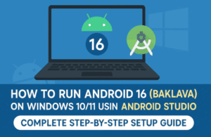 💻 How to Run Android 16 (Baklava) on Windows 10/11 Using Android Studio — Complete Step-by-Step Setup Guide