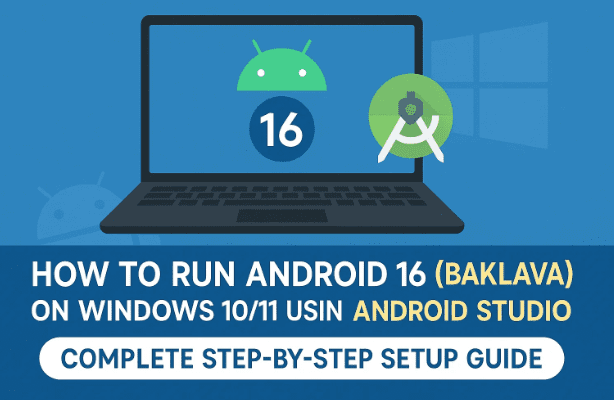 💻 How to Run Android 16 (Baklava) on Windows 10/11 Using Android Studio — Complete Step-by-Step Setup Guide