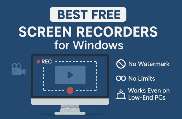 🖥️ Best Free Screen Recorders for Windows (No Watermark, No Limits, Works Even on Low-End PCs)