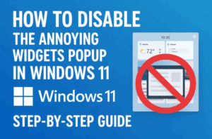 🖥️ How to Disable the Annoying Widgets Popup in Windows 11 (Step-by-Step Guide)