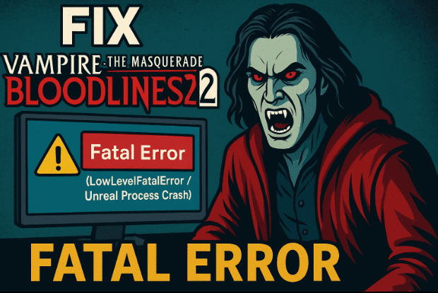 Fix Vampire: The Masquerade – Bloodlines 2 Fatal Error (LowLevelFatalError / Unreal Process Crash) 🧛‍♂️