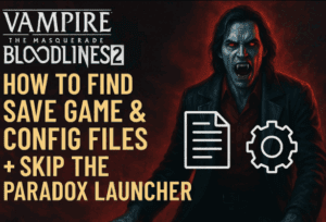 Vampire: The Masquerade – Bloodlines 2: How to Find Save Game & Config Files + Skip the Paradox Launcher 🧛‍♂️