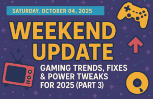 🎮 Saturday, October 04, 2025 – Weekend Update: Gaming Trends, Fixes & Power Tweaks for 2025 (Part 3)