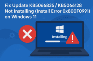 Fix Update KB5066835 / KB5066128 Not Installing (Install Error 0x800F0991) on Windows 11 💻