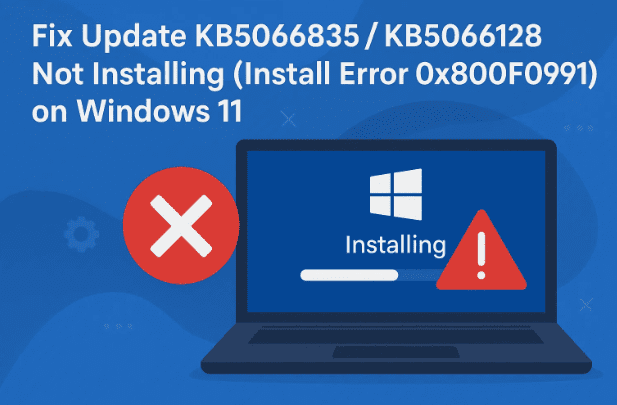 Fix Update KB5066835 / KB5066128 Not Installing (Install Error 0x800F0991) on Windows 11 💻