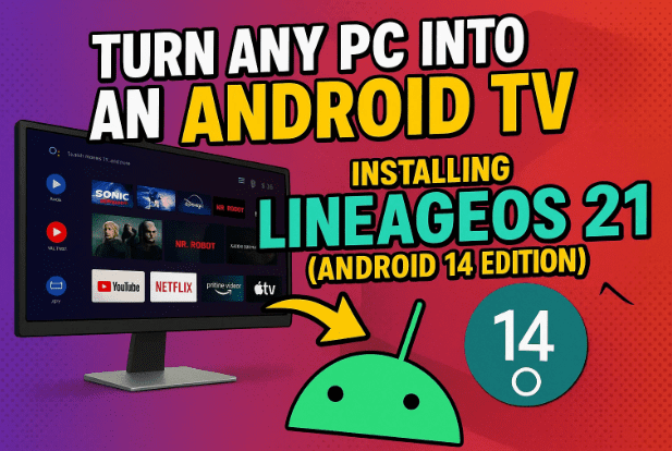 🖥️ Turn Any PC into an Android TV: Installing LineageOS 21 (Android 14 Edition)