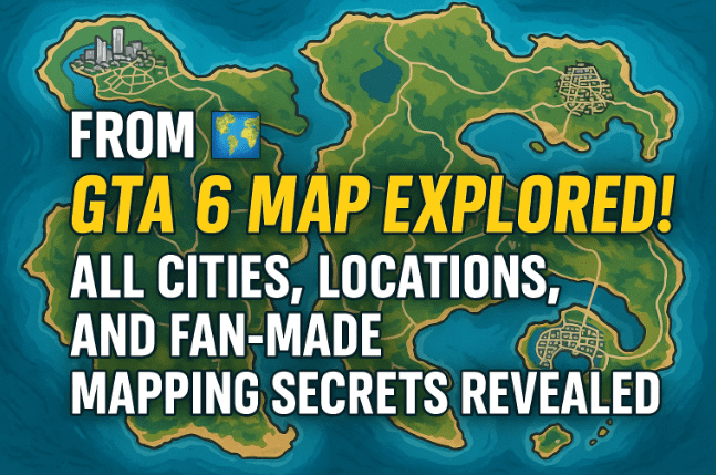 🗺️ GTA 6 Map Explored! All Cities, Locations, and Fan-Made Mapping Secrets Revealed
