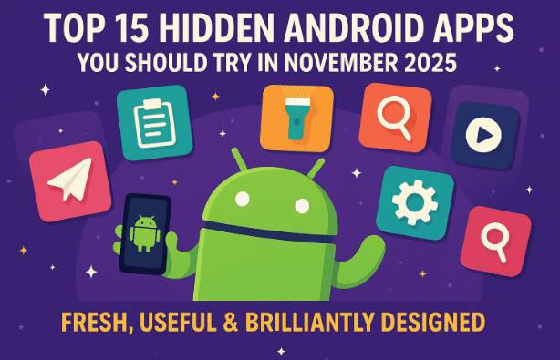 Top 15 Hidden Android Apps You Should Try in November 2025 — Fresh, Useful & Brilliantly Designed