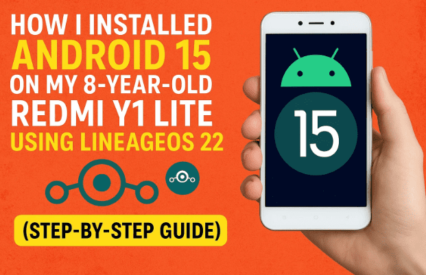 How I Installed Android 15 on My 8-Year-Old Redmi Y1 Lite Using LineageOS 22 (Step-by-Step Guide) 