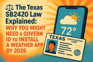 ⚖️ The Texas SB2420 Law Explained: Why You Might Need a Government ID to Install a Weather App by 2026