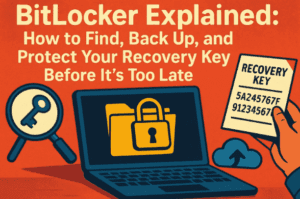 🔐 BitLocker Explained: How to Find, Back Up, and Protect Your Recovery Key Before It’s Too Late