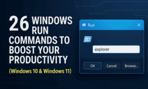 ⚡ 26 Windows Run Commands to Boost Your Productivity (Windows 10 & Windows 11)