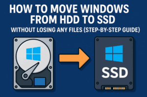 🔧 How to Move Windows from HDD to SSD Without Losing Any Files (Step-by-Step Guide)