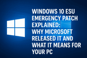 Windows 10 ESU Emergency Patch Explained: Why Microsoft Released It and What It Means for Your PC
