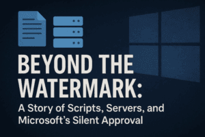 Beyond the Watermark: A Story of Scripts, Servers, and Microsoft's Silent Approval
