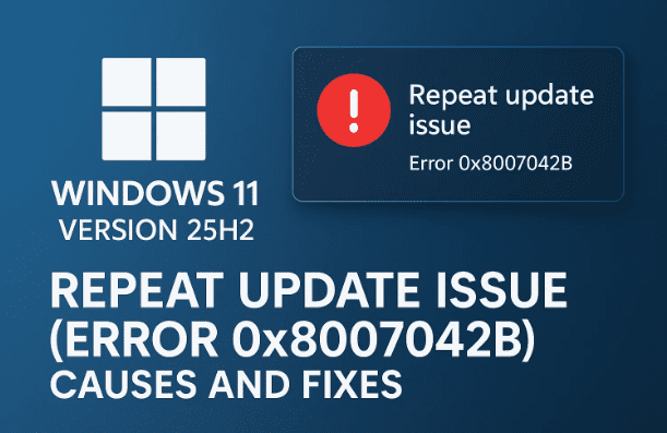 Windows 11 Version 25H2 Repeat Update Issue (Error 0x8007042b) — Causes and Fixes