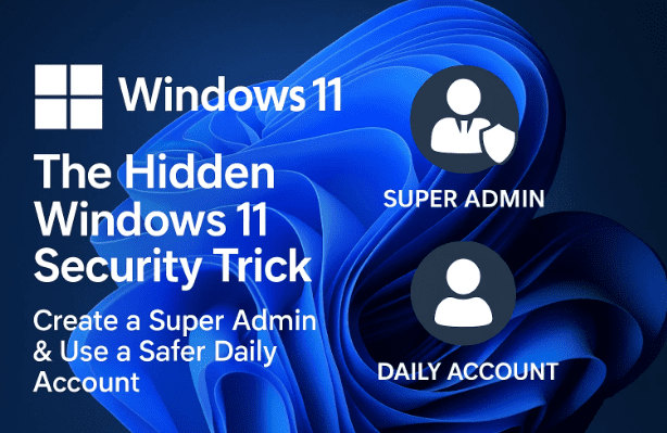 The Hidden Windows 11 Security Trick: Create a Super Admin & Use a Safer Daily Account