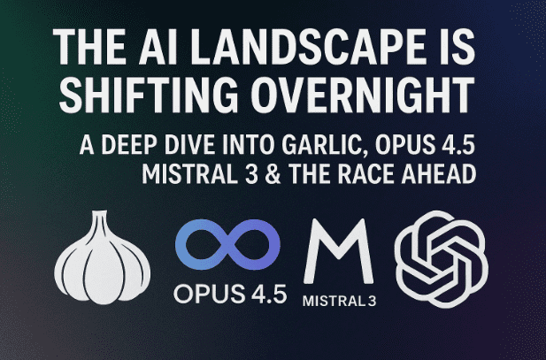 🌿 The Most Chaotic Week in AI: Garlic Rumors, Opus 4.5 Praise, Mistral 3 Ambition & the Companies Racing Into 2026