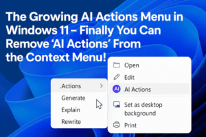 The Growing AI Actions Menu in Windows 11 - Finally you Can Remove 'AI Actions' From the Context Menu!