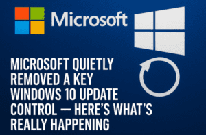 Microsoft Quietly Removed a Key Windows 10 Update Control — Here’s What’s Really Happening
