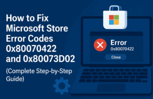 How to Fix Microsoft Store Error Codes 0x80070422 and 0x80073D02 (Complete Step-by-Step Guide)